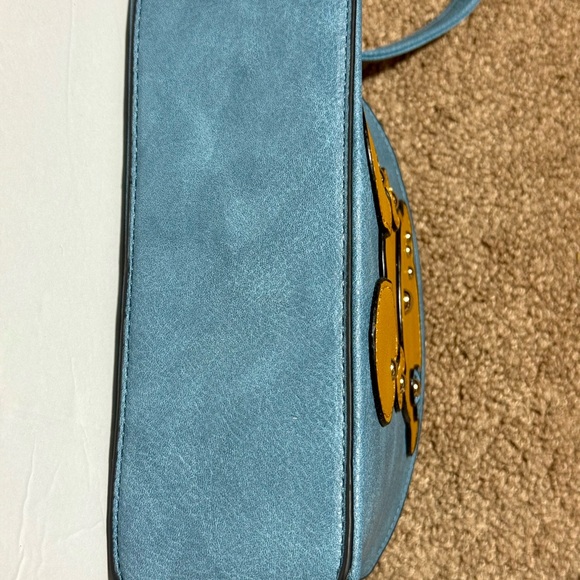 Blue and Gold Women's Bag with Bear Design - Picture 6 of 6